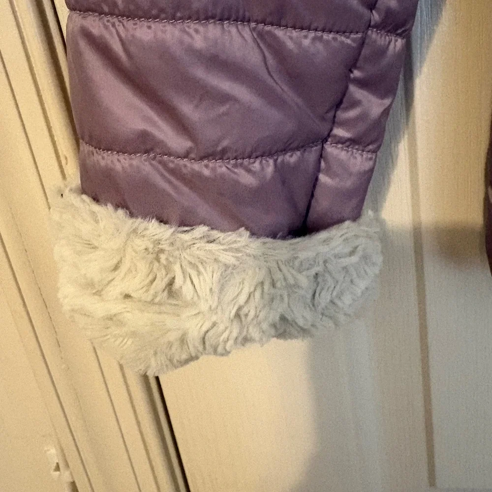 The North Face Girls Reversible Mossbud Swirl Jacket Purple‎ Fleece Large 14/16